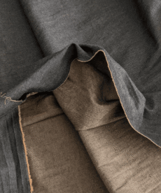 Blue & Orange Yarn-Dyed Cotton Chambray Fabric Lightweight 140cm Wide By the Half Metre