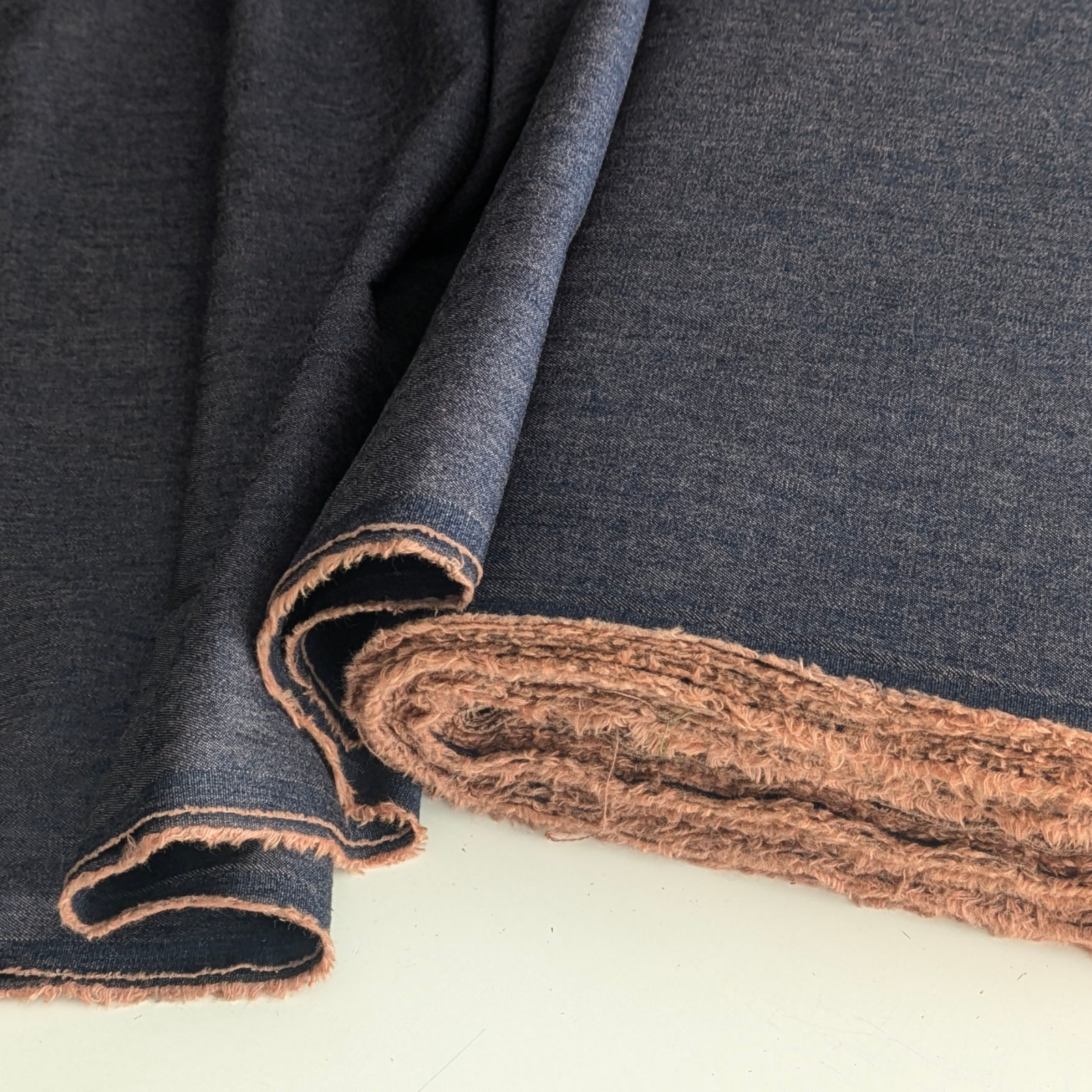 Blue & Orange Yarn-Dyed Cotton Chambray Fabric Lightweight 140cm Wide By the Half Metre 1 Blue & Orange Yarn-Dyed Cotton Chambray Fabric Lightweight 140cm Wide By the Half Metre