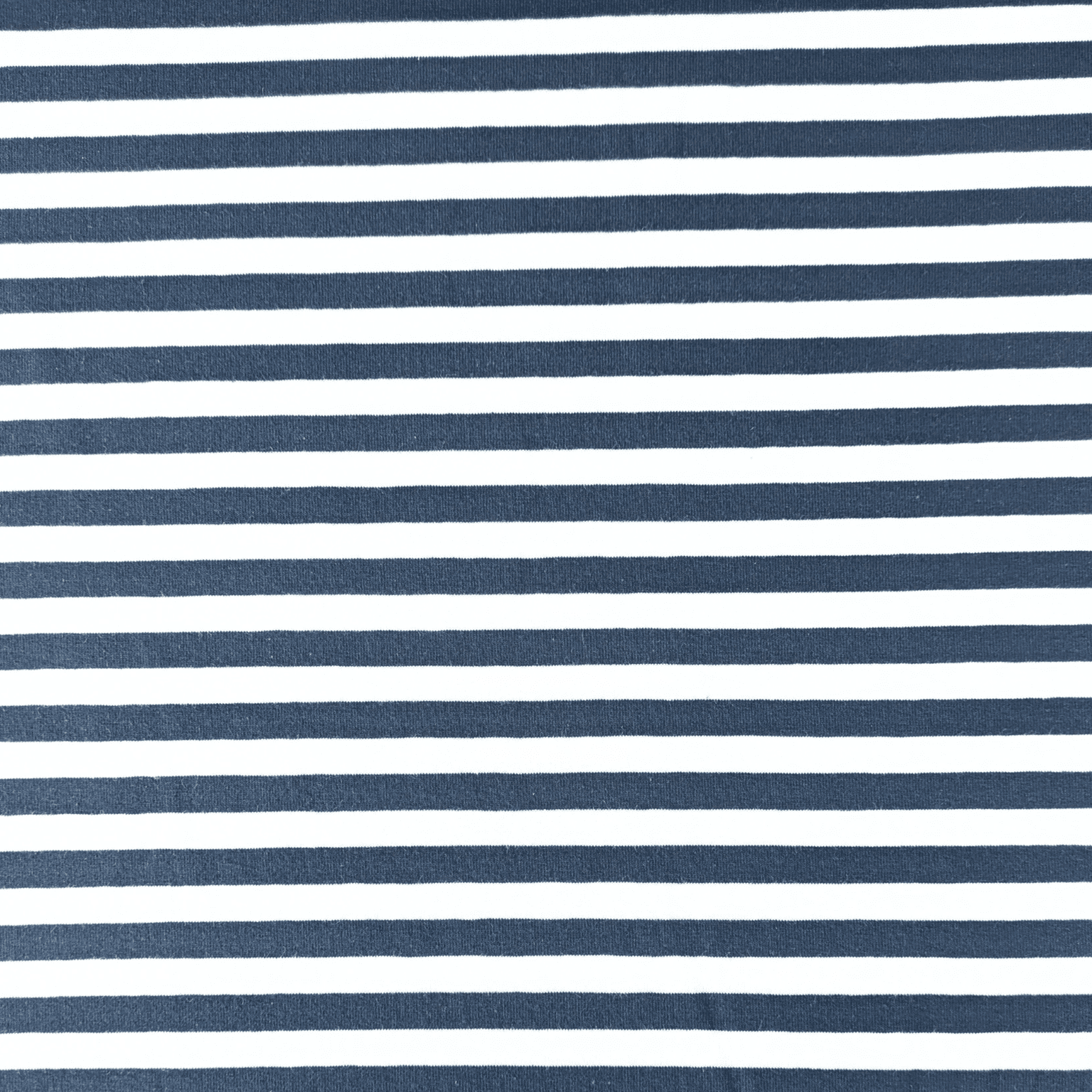 Yarn Dyed Stripe Navy & White Cotton Jersey Fabric 150cm Wide