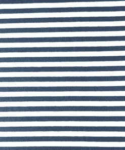 Yarn Dyed Stripe Navy & White Cotton Jersey Fabric 150cm Wide