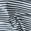 Yarn Dyed Stripe Navy & White Cotton Jersey Fabric 150cm Wide