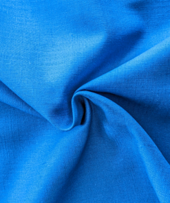 Bright Blue Washed Linen Fabric 100% Linen Breathable Dress Material 136cm Wide
