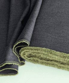 Blue & Yellow Yarn-Dyed Cotton Chambray Fabric Lightweight 140cm Wide By the Half Metre
