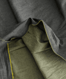Blue & Yellow Yarn-Dyed Cotton Chambray Fabric Lightweight 140cm Wide By the Half Metre