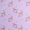 Deer And Flowers Lilac Cotton Jersey Fabric 150cm Wide