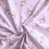 Deer And Flowers Lilac Cotton Jersey Fabric 150cm Wide
