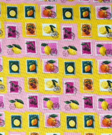 Fruit Stamps Digital Print Cotton Fabric 140cm Wide