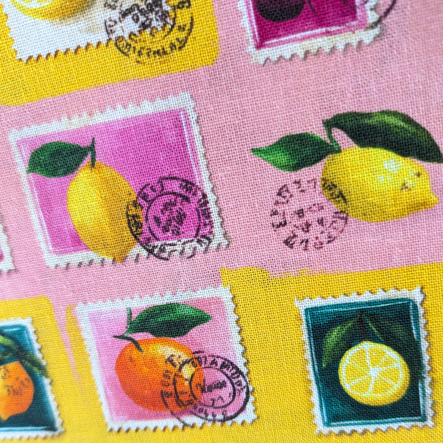 Fruit Stamps Digital Print Cotton Fabric 140cm Wide