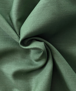 Olive Green Washed Linen Fabric 100% Linen Breathable Dress Material 136cm Wide