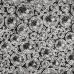 Disco Balls Digital Print Cotton Fabric 140cm Wide
