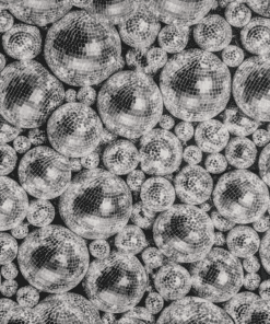 Disco Balls Digital Print Cotton Fabric 140cm Wide