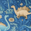 William Morris Dinosaurs Digital Print Cotton Fabric 140cm Wide