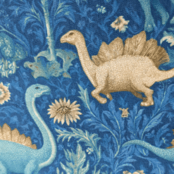 William Morris Dinosaurs Digital Print Cotton Fabric 140cm Wide