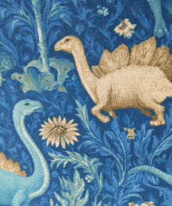 William Morris Dinosaurs Digital Print Cotton Fabric 140cm Wide