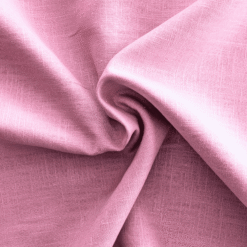 Rose Pink Washed Linen Fabric 100% Linen Breathable Dress Material 136cm Wide