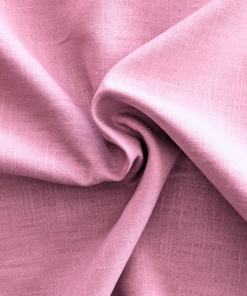 Rose Pink Washed Linen Fabric 100% Linen Breathable Dress Material 136cm Wide