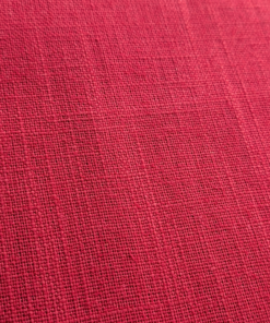 Red Washed Linen Fabric 100% Linen Breathable Dress Material 136cm Wide