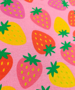 Strawberries Cotton Jersey Fabric 148cm Wide