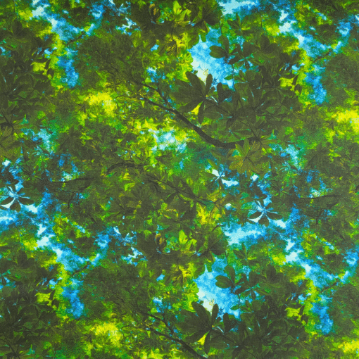 Trees And Sky Digital Print Cotton Fabric 140cm Wide
