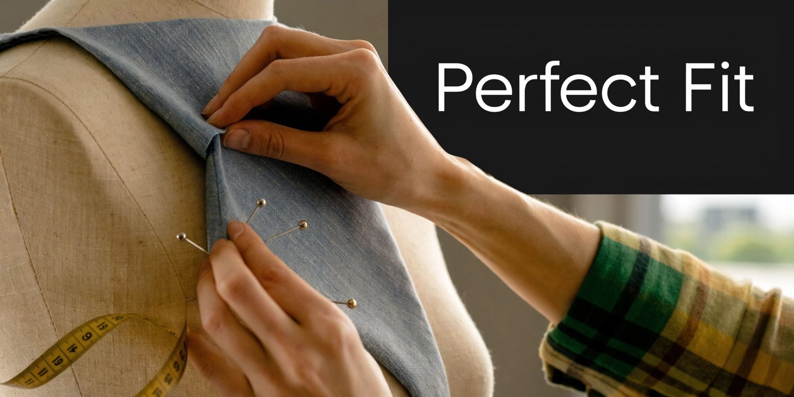 Women Sewing Patterns: Your 2026 Guide to Perfect Fits 3 A fashion designer carefully pinning blue denim fabric onto a mannequin to create a custom-fitted garment.