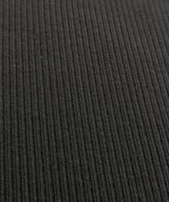 Black Ribbed Cotton Jersey Fabric 145cm Wide