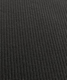 Black Ribbed Cotton Jersey Fabric 145cm Wide
