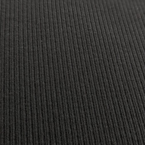 Black Ribbed Cotton Jersey Fabric 145cm Wide