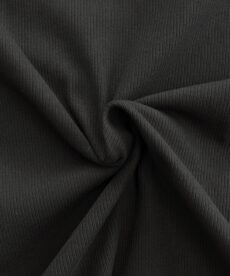 Black Ribbed Cotton Jersey Fabric 145cm Wide