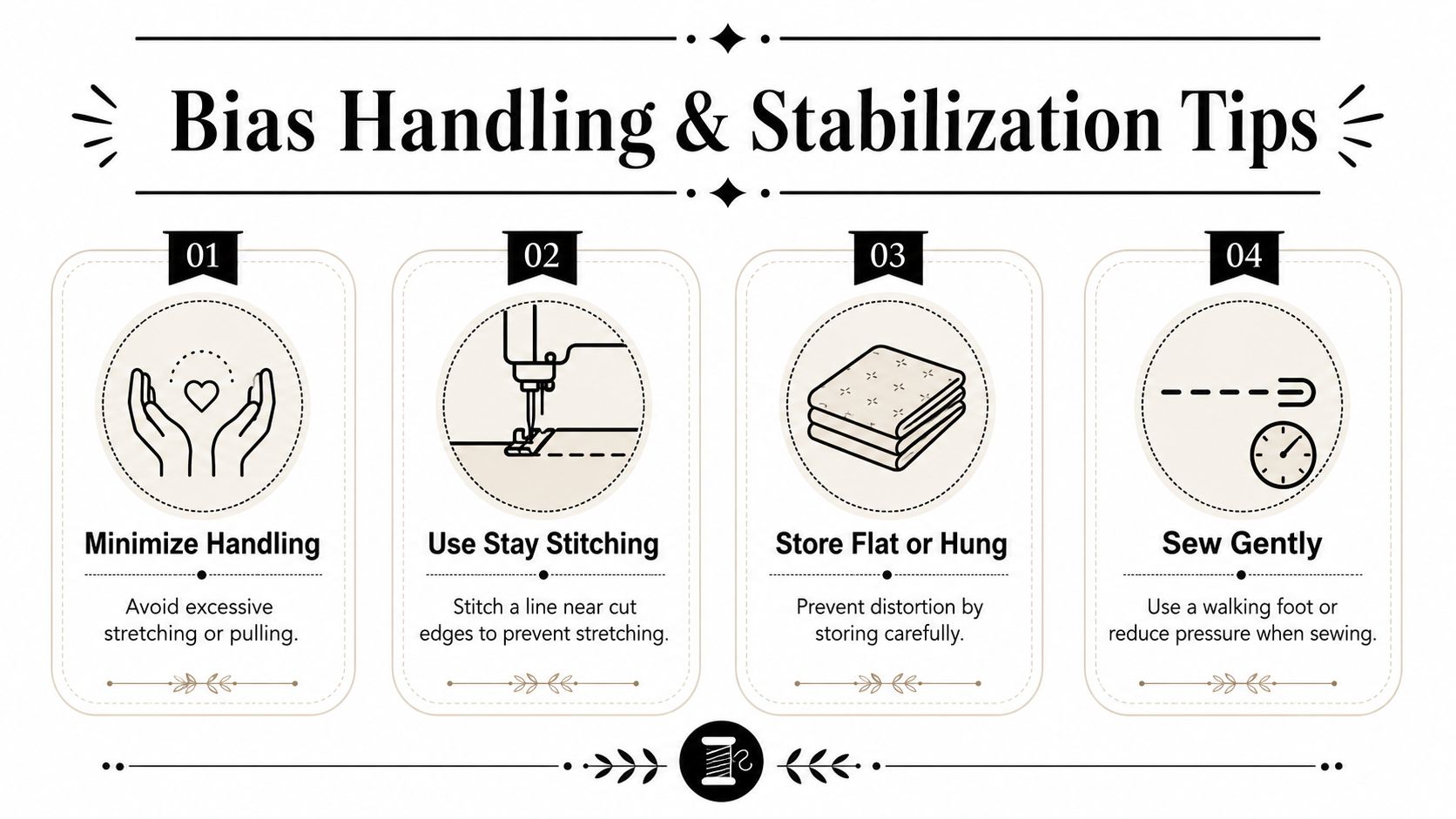 Handling and Stabilising Your Bias Cut Pieces