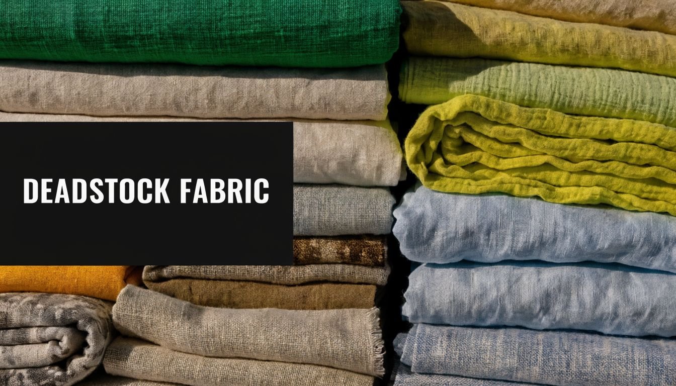 A neatly organized stack of various folded fabrics in diverse textures and vibrant colors.