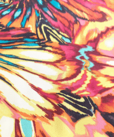 Groovy Retro Print 100% Viscose Sateen Fabric 150cm Wide Per Half Metre