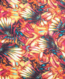 Groovy Retro Print 100% Viscose Sateen Fabric 150cm Wide Per Half Metre