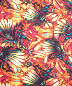 Groovy Retro Print 100% Viscose Sateen Fabric 150cm Wide Per Half Metre