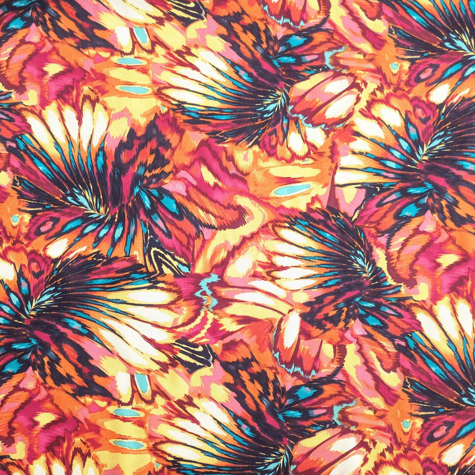 Groovy Retro Print 100% Viscose Sateen Fabric 150cm Wide Per Half Metre