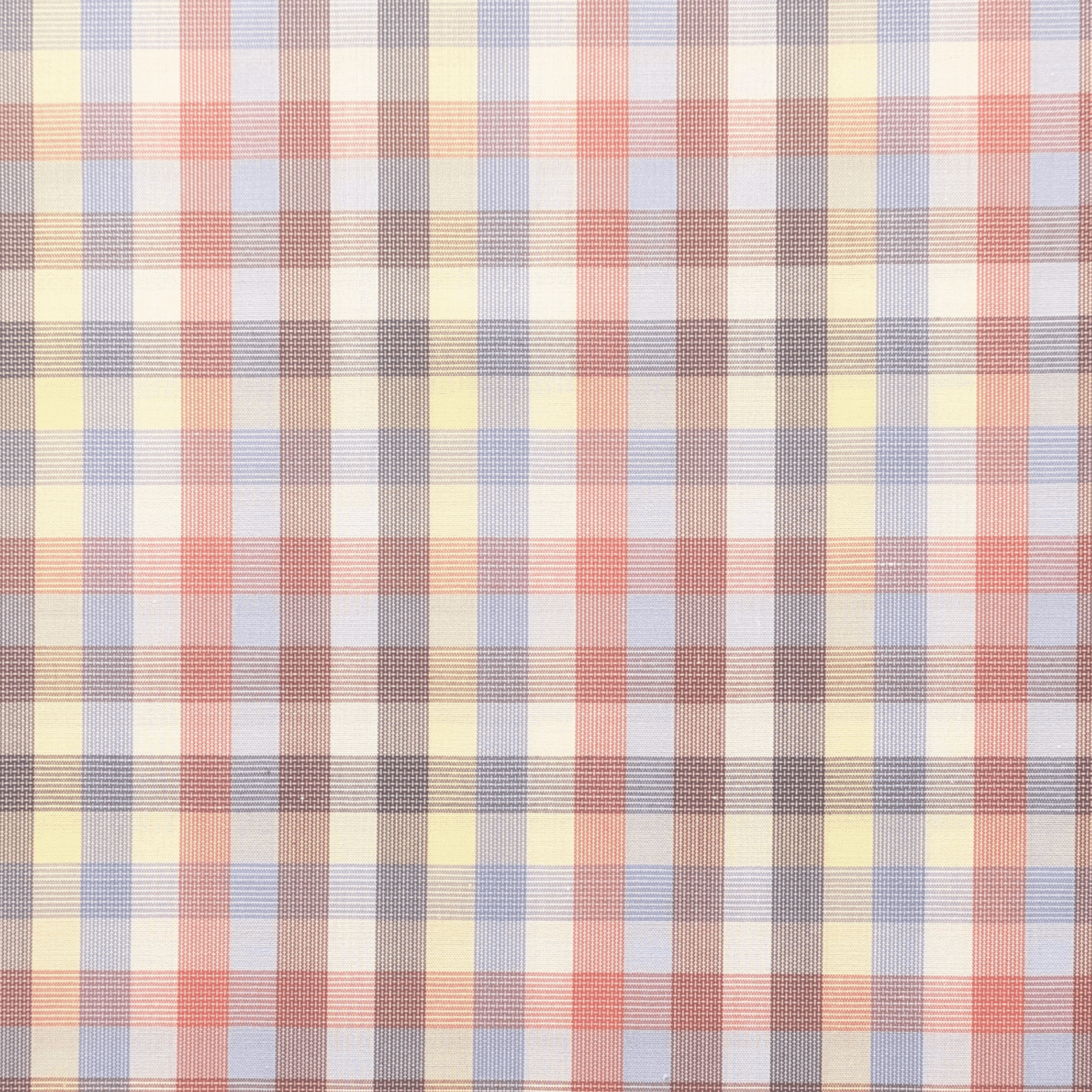 Multi Check 100% Pima Cotton Lawn Fabric Designer Deadstock By The Half Metre
