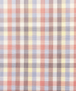 Multi Check 100% Pima Cotton Lawn Fabric Designer Deadstock By The Half Metre