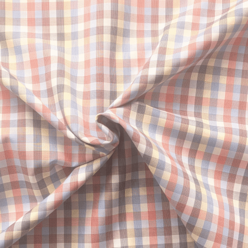 Buy Multi Check 100% Pima Cotton Lawn Fabric