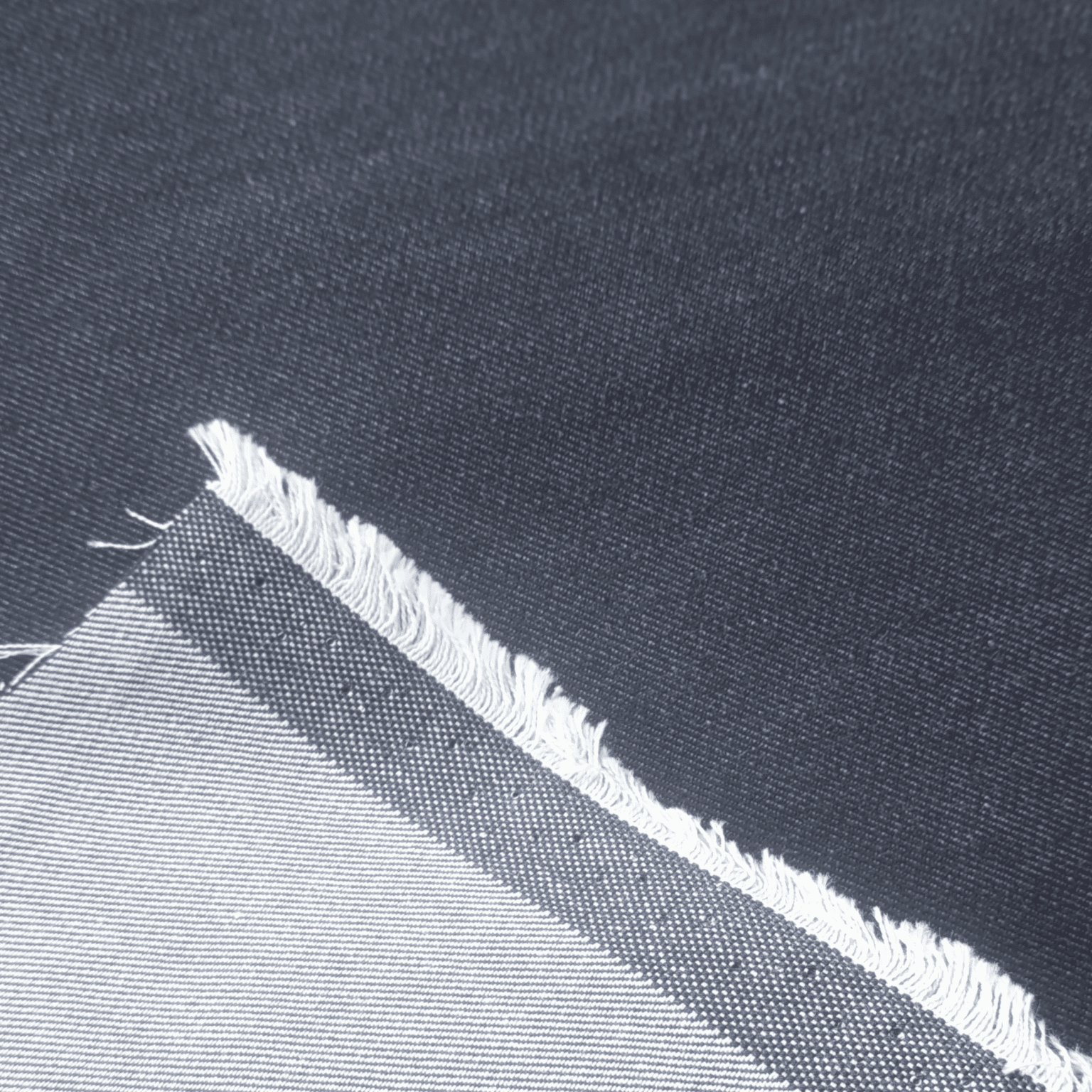 Blue Denim Fabric Mediumweight Cotton Blend Twill Weave