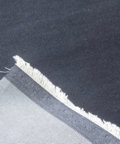 Blue Denim Fabric Mediumweight Cotton Blend Twill Weave