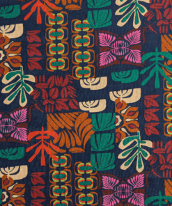 Mid-Century Modern Print 100% Cotton French Terry Jersey Fabric