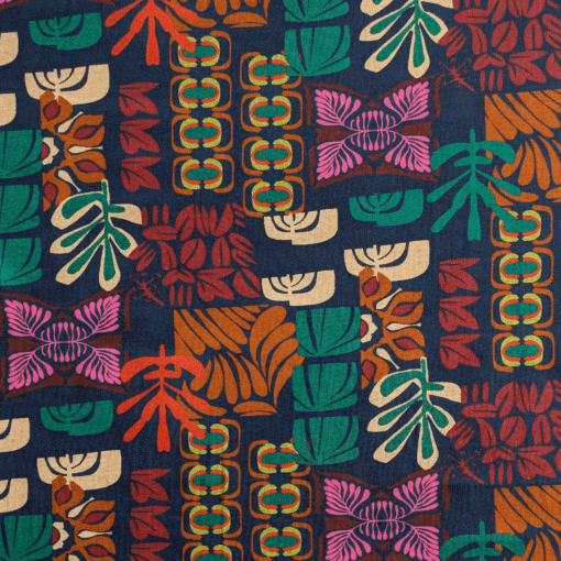 Mid-Century Modern Print 100% Cotton French Terry Jersey Fabric