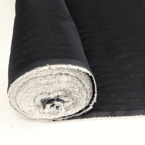 Black Denim 100% Lyocell Fabric Rigid 8oz Denim Extra Wide 175cm Wide Per Half Metre