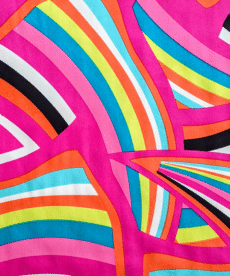 Rainbow Abstract 100% Viscose Fabric 145cm Wide Per Half Metre