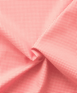 100% Cotton Shirting Fine Red Gingham Check