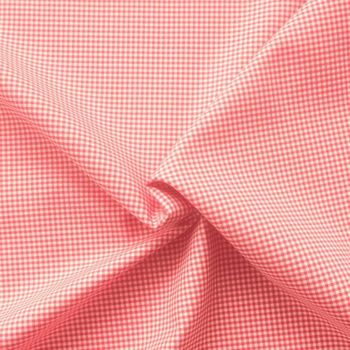 100% Cotton Shirting Fine Red Gingham Check