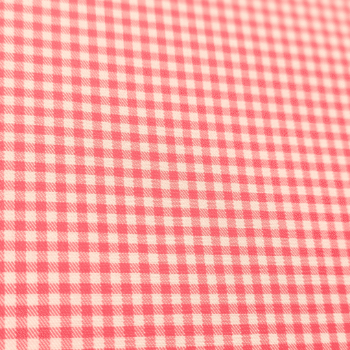 100% Cotton Shirting Fine Red Gingham Check Designer Deadstock 150cm Wide