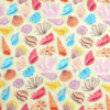 Seashell Print 100% Viscose Fabric 140cm Wide Per Half Metre