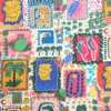 Summer Jungle 100% Cotton Sateen Fabric Lightweight 145cm Wide Per Half Metre