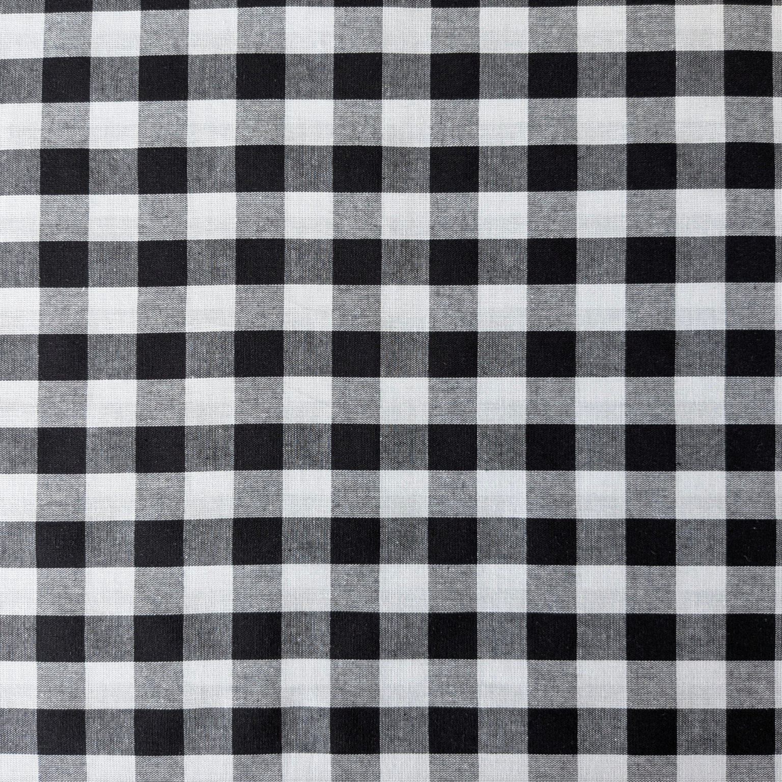 Black Check Gingham Cotton Fabric 18mm Check 145cm Wide By The Half Metre
