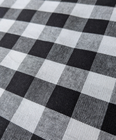 Black Check Gingham Cotton Fabric 18mm Check 145cm Wide By The Half Metre